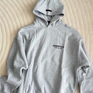 Essentials Light Grey Pullover Hoodie